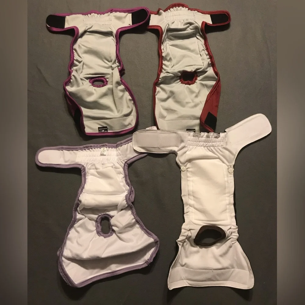 NEW Bundle of 4 Reusable Female Dog Diapers